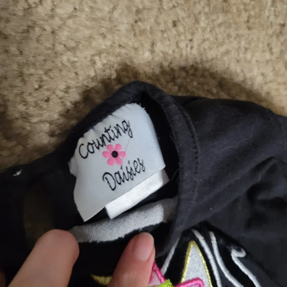 Counting Daisies Halloween 3T Black Cat Orange and Black Dress - Picture 3 of 3